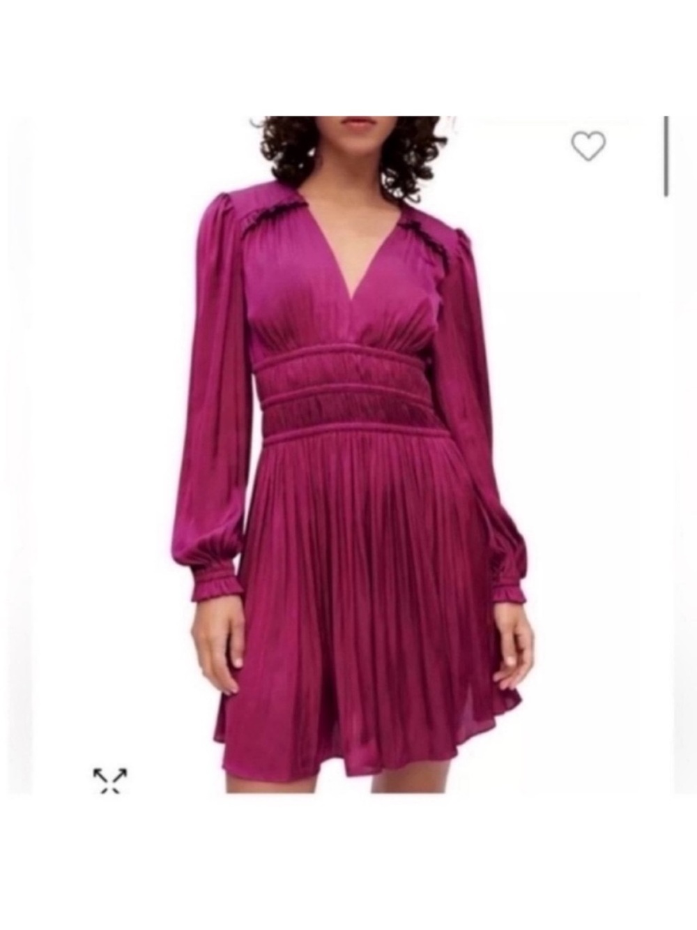 Maje Risaphir Bracelet Sleeve Satin Minidress Pink NWT size 42 US 10
